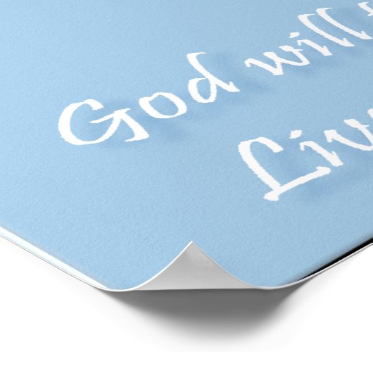 Matthew 6:34 Bijbelverse Poster (Hoek)