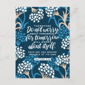 Matthew 6:34 Bijbelversie Briefkaart