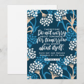 Matthew 6:34 Bijbelversie Feestdagenkaart (Voorkant / Achterkant)