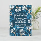 Matthew 6:34 Bijbelversie Feestdagenkaart (Staand voorkant)