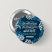 Matthew 6:34 Bijbelversie Ronde Button 5,7 Cm (Voorkant /achterkant)