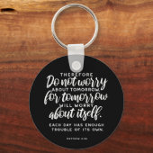 Matthew 6:34 Bijbelversie Sleutelhanger (Voorkant)