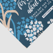 Matthew 6:34 Bijbelversie Tissuepapier (Detail)