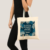 Matthew 6:34 Bijbelversie Tote Bag (Voorkant (product))