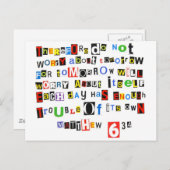 Matthew 6:34 briefkaart (Voorkant / Achterkant)