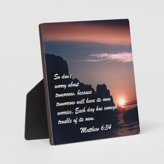 Matthew 6:34 fotoplaat (Voorkant)