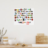 Matthew 6:34 Ransom Note Poster (Keuken)