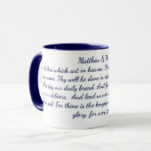 Matthew 6:9-13 Bijbelversie, 11 oz koffie-Mok Mok (Voorkant links)