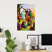 Matthew 6 Jesus leert zijn volgers Poster (Thuiskantoor)