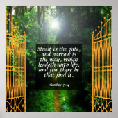 Matthew 7:14 poster (Voorkant)