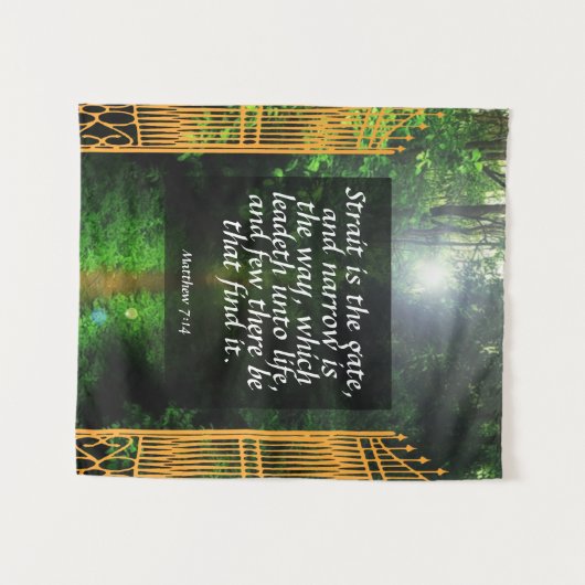 Matthew 7:14 wandkleed (Voorkant (horizontaal))