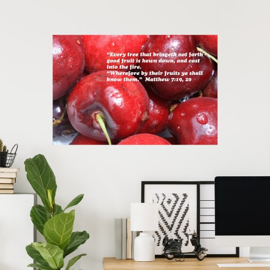 Matthew 7:19, 20 het Poster van de Manuscript (Thuiskantoor)