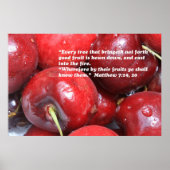 Matthew 7:19, 20 het Poster van de Manuscript (Voorkant)