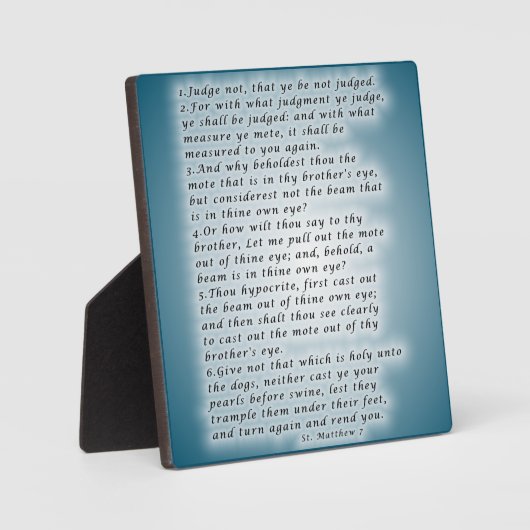 Matthew 7:1-6 fotoplaat (Voorkant)