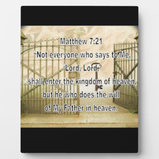 Matthew 7:21 fotoplaat