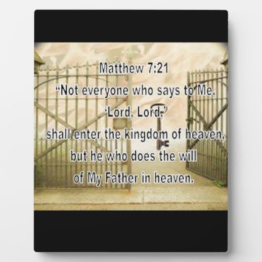 Matthew 7:21 fotoplaat (Voorkant)