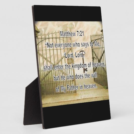 Matthew 7:21 fotoplaat (Zijkant)