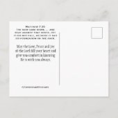 Matthew 7:24-25 Bouwt zijn huis op de rots, Bijbel Briefkaart (Achterkant)