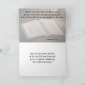 Matthew 7:24-25 Bouwt zijn huis op de rots, Bijbel Kaart (Binnen)