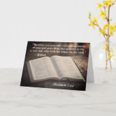 Matthew 7:24-25 Bouwt zijn huis op de rots, Bijbel Kaart (Gele Bloem)