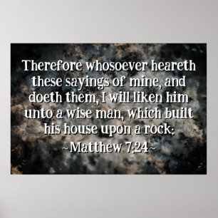Matthew 7:24 poster