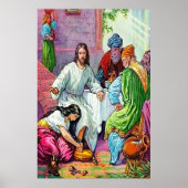 Matthew 7:36-50 Jesus Forgeeft een vrouwenzins Poster (Voorkant)