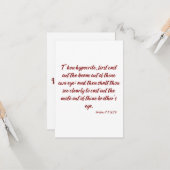 Matthew 7:5 KJV Bijbel Vat Wenskaart Kaart (Voorkant / Achterkant in situ)