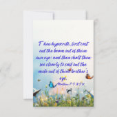 Matthew 7:5 KJV Bijbelverse Pic Flat Greeting Kaart (Voorkant)