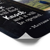 Matthew 7:7, Ask en het zal gegeven worden Poster (Hoek)