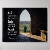 Matthew 7:7, Ask en het zal gegeven worden Poster (Voorkant)