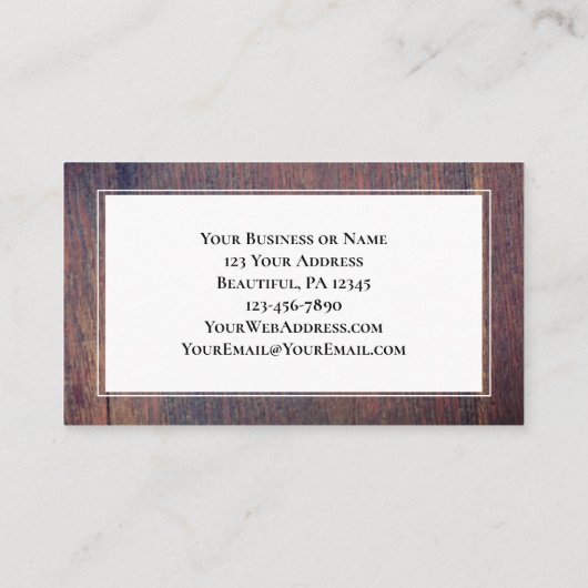 Matthew 7:7, Ask en het zal gegeven worden Visitekaartje (Achterkant)