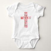 Matthew 7:7 Bijbelverse Cross Unisex Romper (Voorkant)