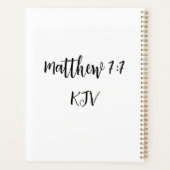 Matthew 7:7 Bijbelverse kalenderplanner Planner (Achterkant)