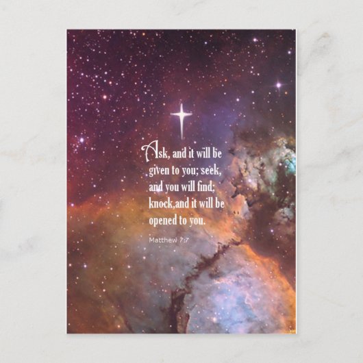 Matthew 7:7 briefkaart (Voorkant)