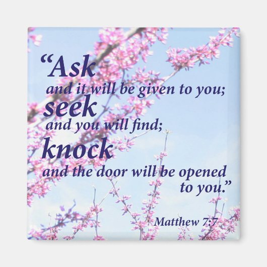 Matthew 7:7 magneet (Voorkant)