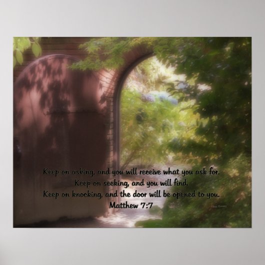 Matthew 7:7 poster (Voorkant)