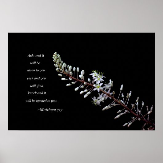 Matthew 7:7 poster (Voorkant)