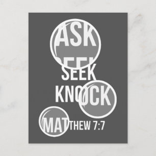 Matthew 7 7 - Vraag je zoekknop Briefkaart