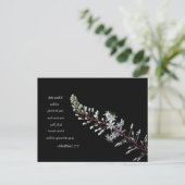Matthew 7:7 witte floraal briefkaart (Staand voorkant)