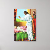 Matthew 8:14-15 Healing Peter's schoonmoeder Canvas Afdruk (Voorkant)