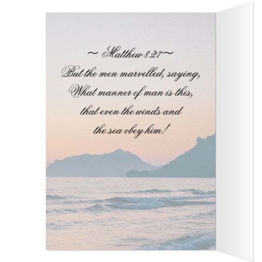 Matthew 8:27 Jezus noemt het storm, Bijbelse Kaart (Binnen (Links))