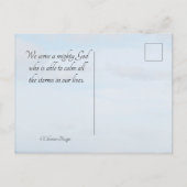 Matthew 8:27 Jezus noemt het storm, Bijbelverse Briefkaart (Achterkant)