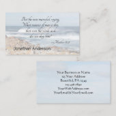 Matthew 8:27 Jezus noemt het storm, Bijbelverse Visitekaartje (Voorkant / Achterkant)