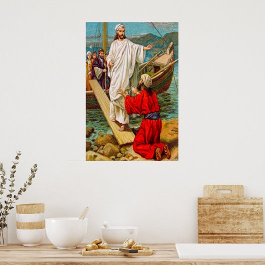 Matthew 8:28-34 Reeks Vrij van Demons Poster (Keuken)