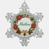 Matthew Baby’s First Christmas Snowflake Ornament (Voorkant)