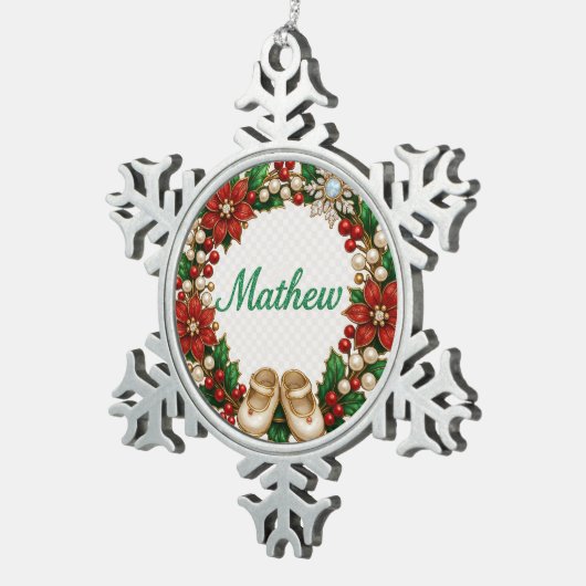 Matthew Baby’s First Christmas Snowflake Ornament (Rechts)