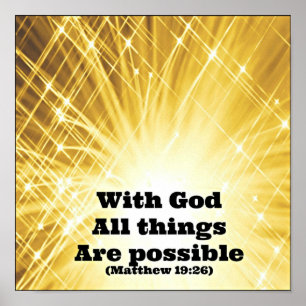 Matthew Bible met God alles is mogelijk Poster