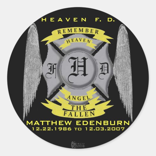 MATTHEW EDENBURN MEMORIAL STICKER (Voorkant)
