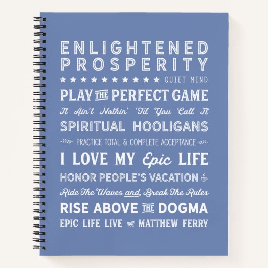 Matthew Ferry Words of Wisdom Notitieboek (Voorkant)