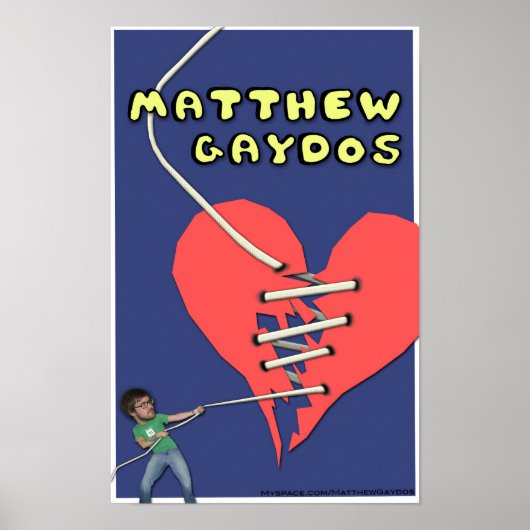 Matthew Gaydos Broken Heart Poster (Voorkant)